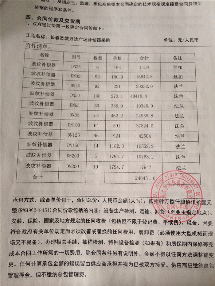 長春寬城萬達廣場采用上海茄子黄色视频波紋補償器